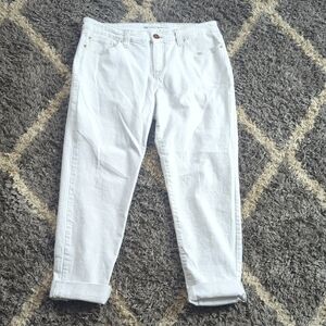 INC International Concepts Denim White Mid Rise Straight Leg Jean Size 10/30